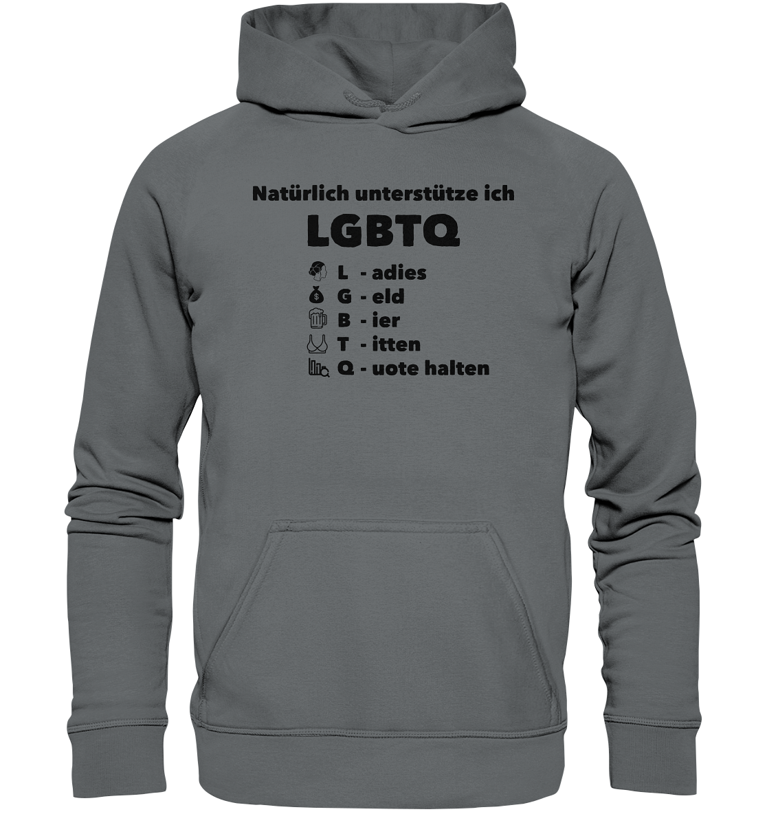 Ich unterstütze LGBTQ - Basic Unisex Hoodie