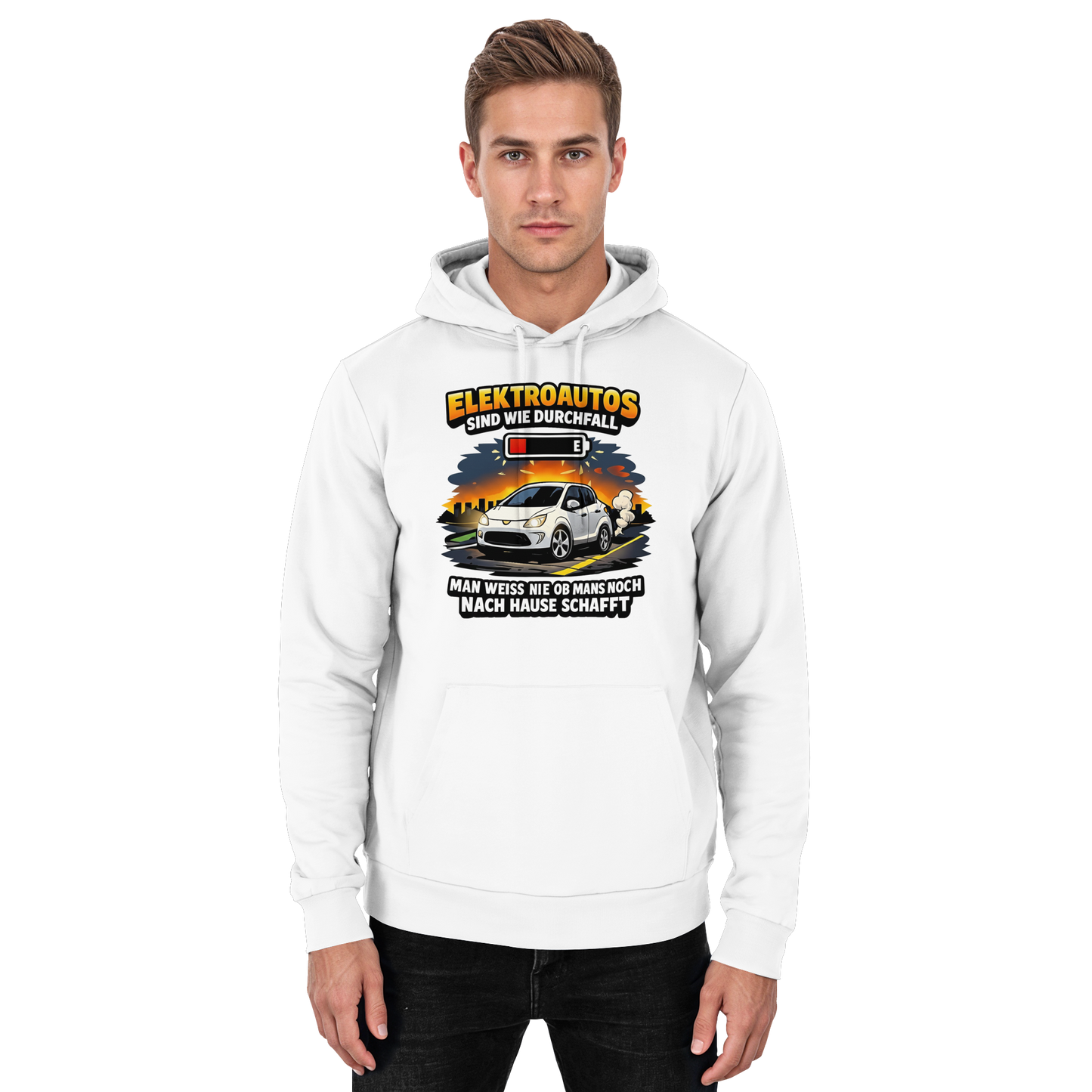 Elektroautos sind wie Durchfall - Basic Unisex Hoodie