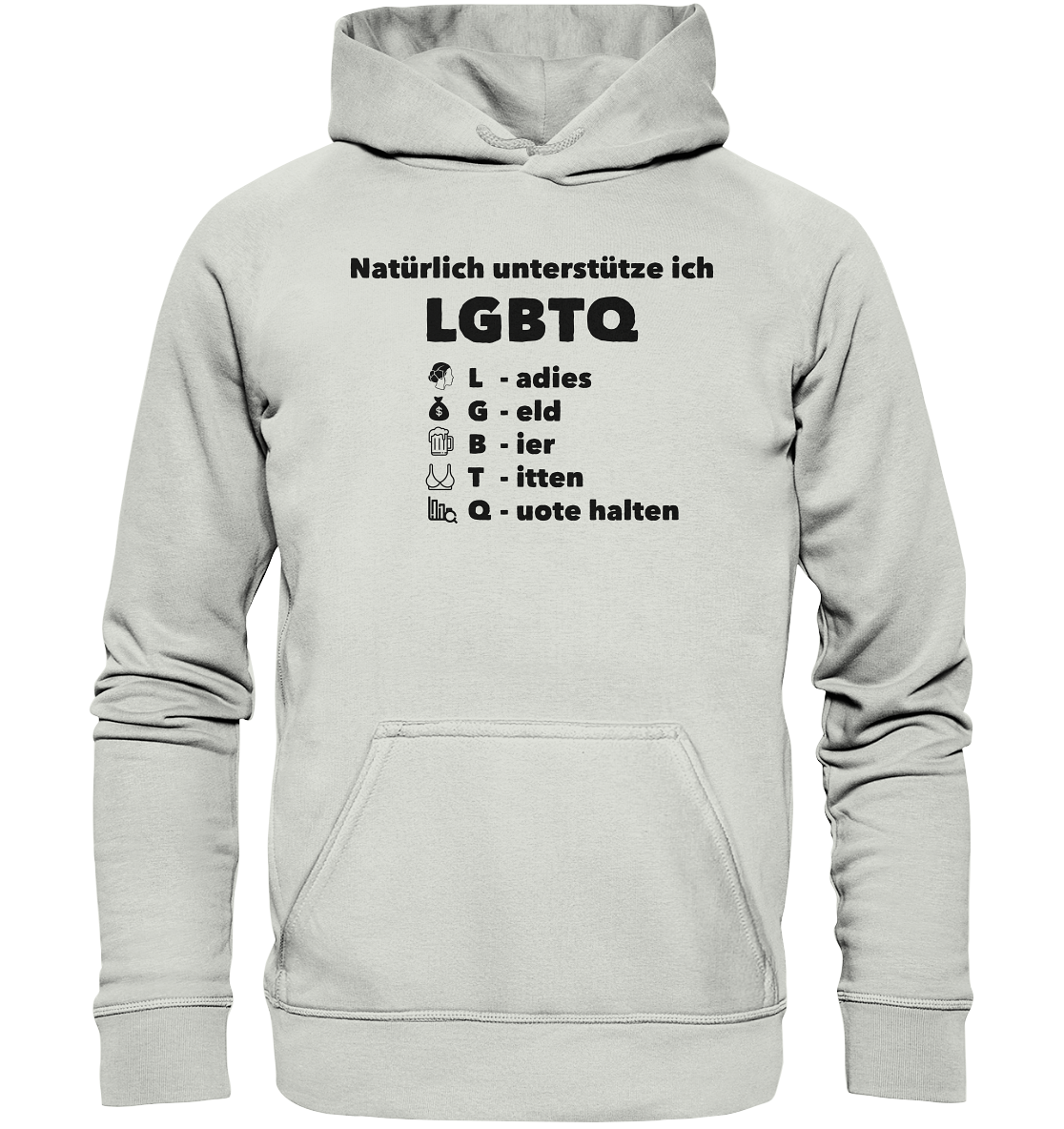 Ich unterstütze LGBTQ - Basic Unisex Hoodie