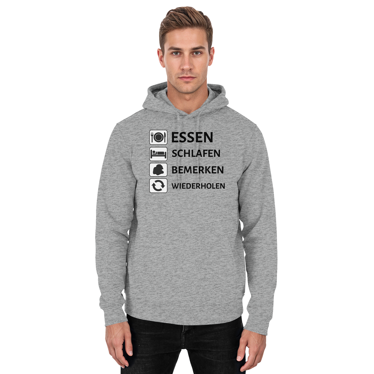 Essen Schlafen Bemerken - Basic Unisex Hoodie