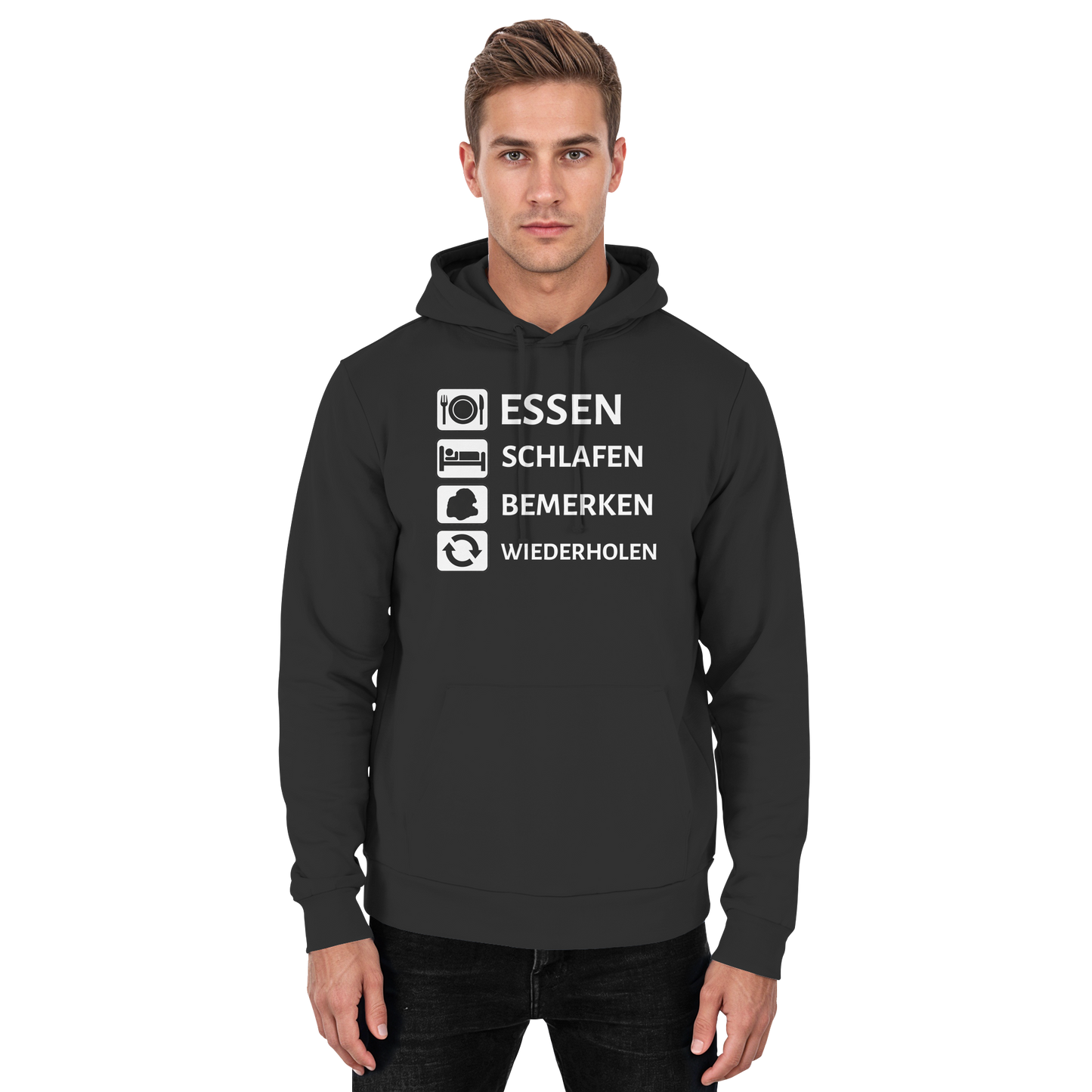 Essen Schlafen Bemerken - Basic Unisex Hoodie