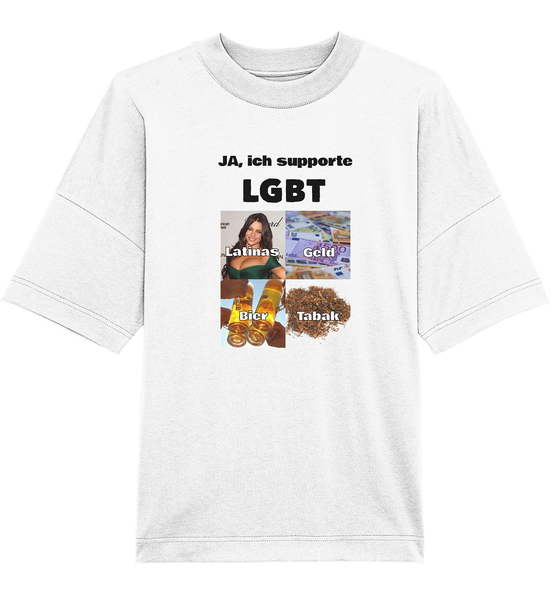 Ich supporte LGBT - Organic Oversize Shirt