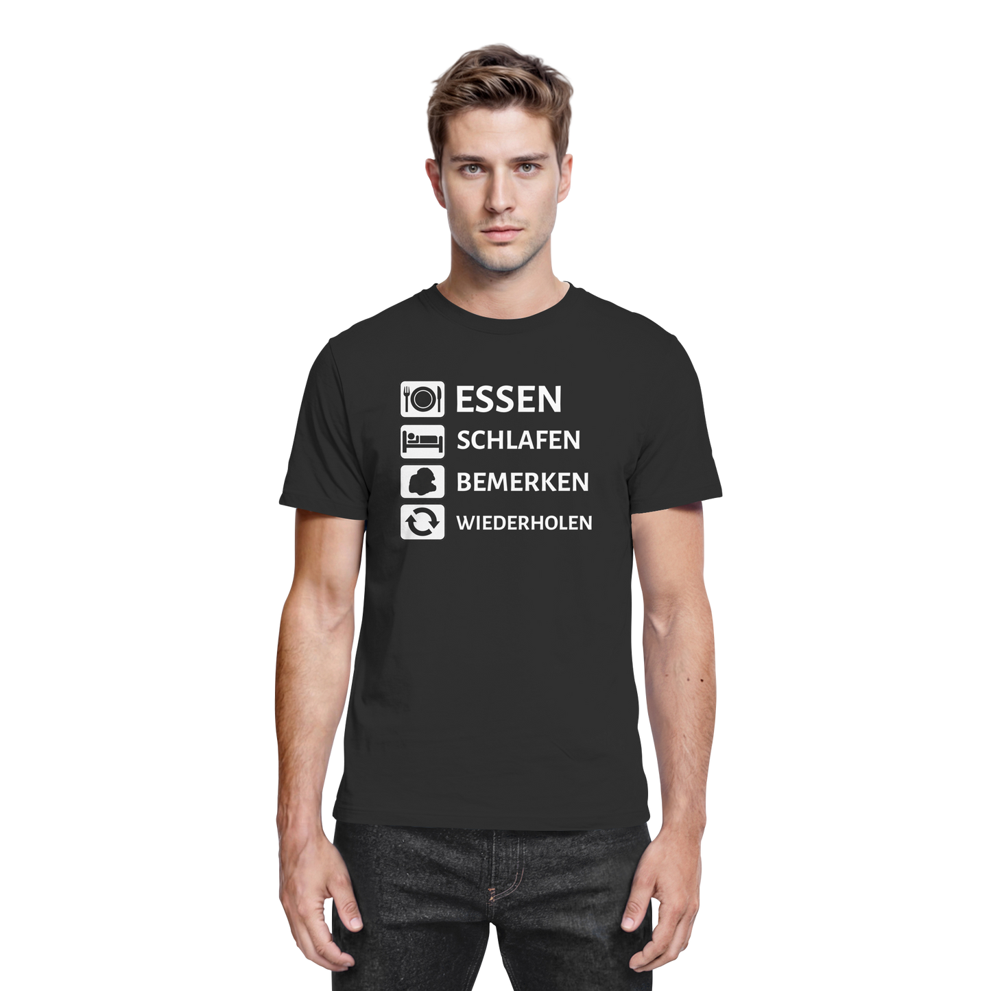 Essen Schlafen Bemerken - Premium Shirt
