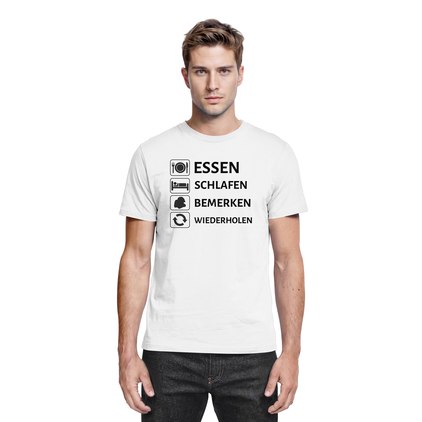 Essen Schlafen Bemerken - Premium Shirt