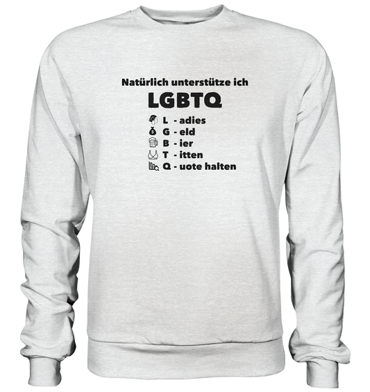 Ich unterstütze LGBTQ - Premium Sweatshirt